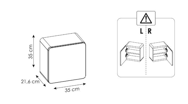 Piekarams skapis 35 cm ARUBA CRAFT cena un informācija | Vannas istabas skapīši | 220.lv