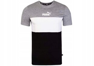 T-krekls vīriešiem Puma T-SHIRT ESS+TEE Melns/Pelēks/Balts 586908 03 38096 cena un informācija | Vīriešu T-krekli | 220.lv