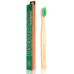 Экологически чистая бамбуковая зубная щетка KEMPHOR® зеленого цвета. цена и информация | Зубные щетки, пасты | 220.lv
