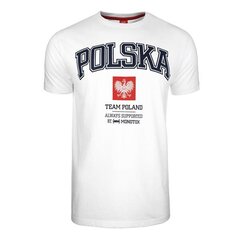 T-krekls vīriešiem Monotox POLSKA COLLEGE W WHITE POLSKACOL20WWHITE cena un informācija | Vīriešu T-krekli | 220.lv