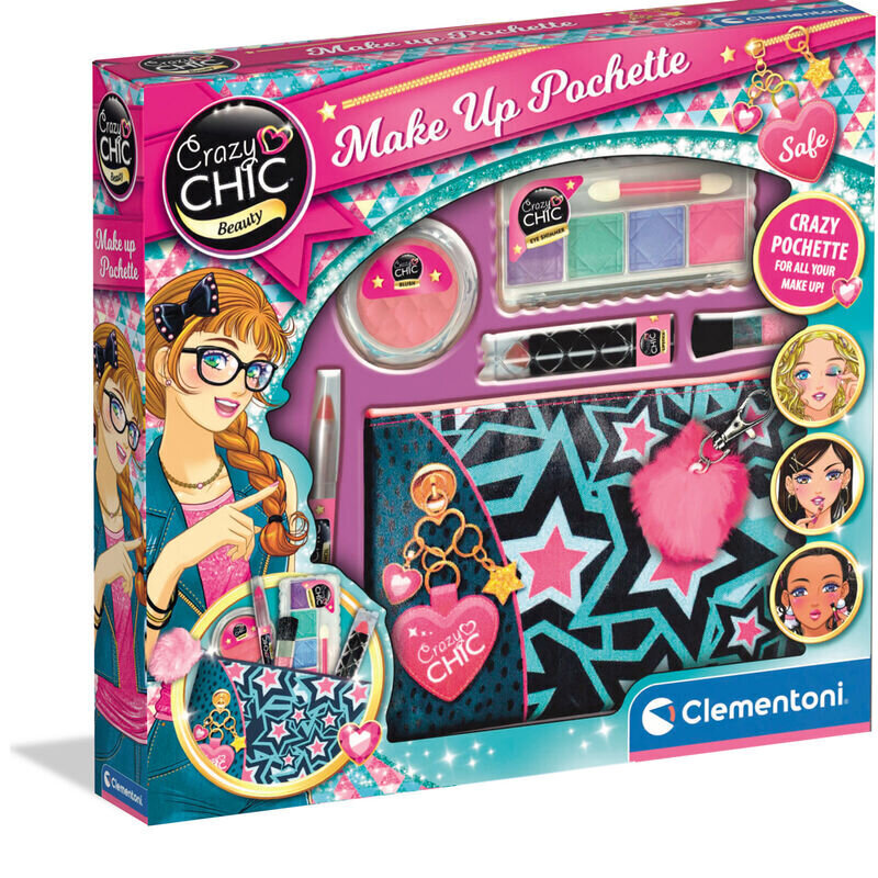 Bērnu kosmētikas komplekts Clementoni Crazy Chic цена и информация | Rotaļlietas meitenēm | 220.lv