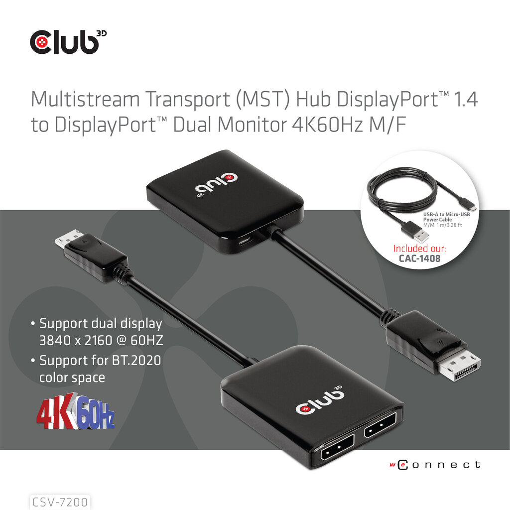 Hub Club 3D CSV-7220 cena un informācija | Adapteri un USB centrmezgli | 220.lv