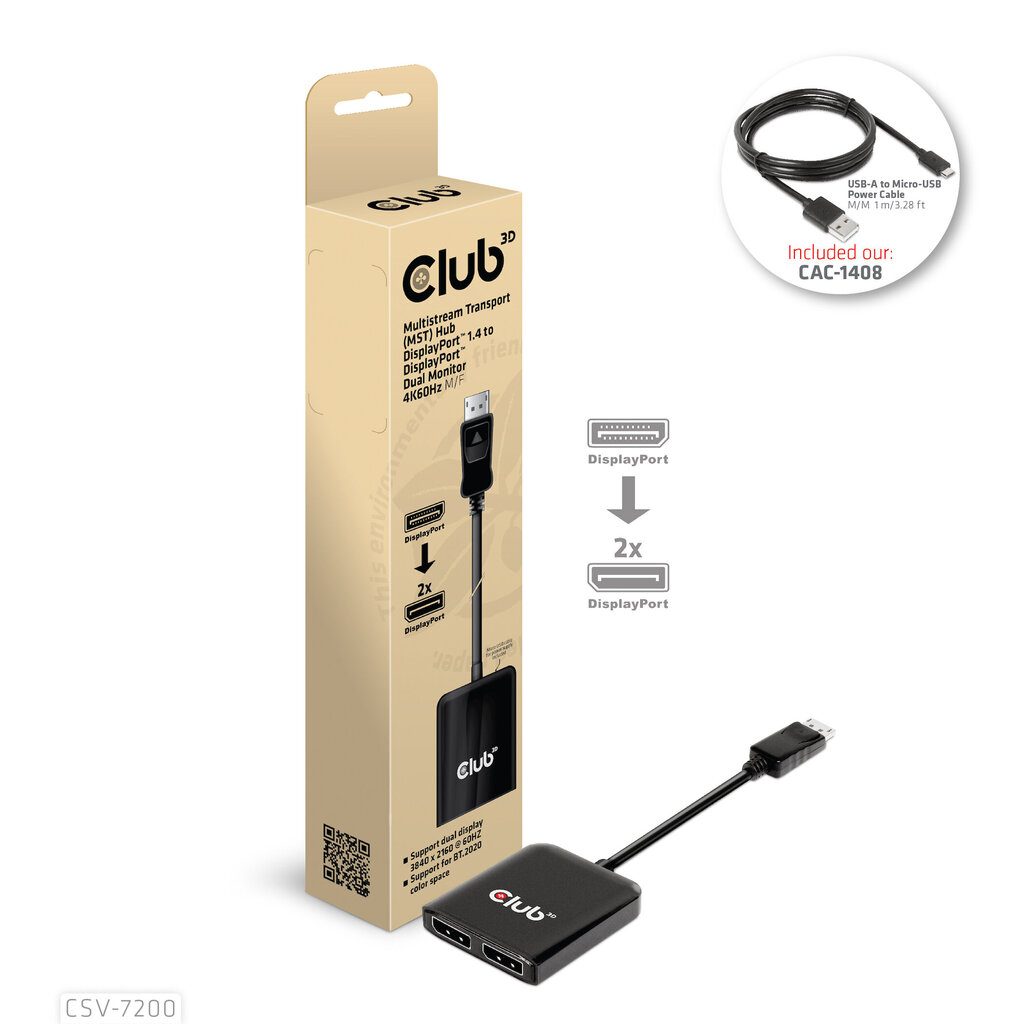 Hub Club 3D CSV-7220 cena un informācija | Adapteri un USB centrmezgli | 220.lv