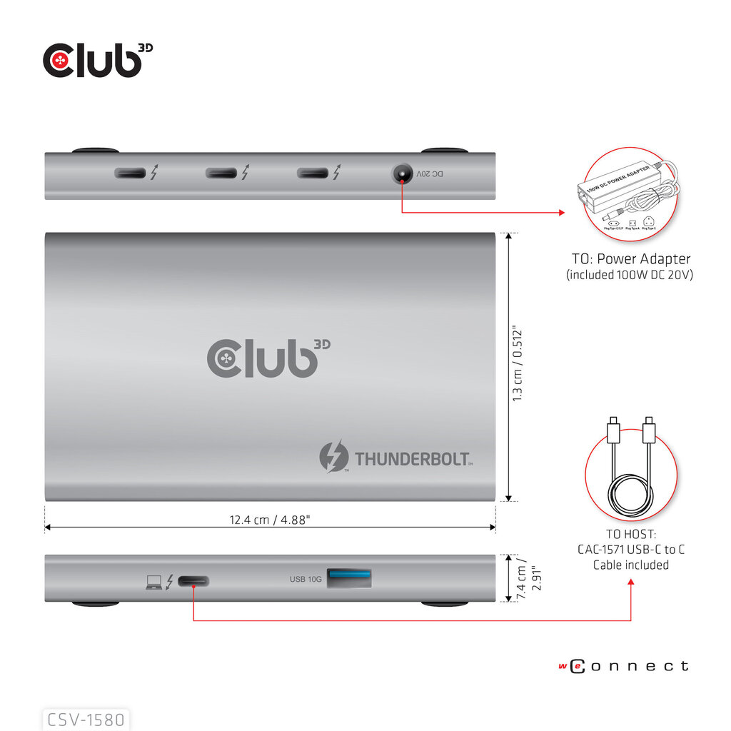 Hub 3D CSV-1580 cena un informācija | Adapteri un USB centrmezgli | 220.lv