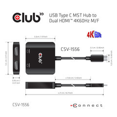 Адаптер Hub Club 3D CSV-1556 цена и информация | Адаптеры и USB разветвители | 220.lv