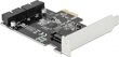 DELOCK CARD PCI-E X1->2X USB 3.0 PINHEADER BRACKET cena un informācija | Kontrolieri | 220.lv