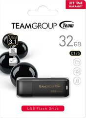 USB накопитель Team Group C175 USB flash drive 32 ГБ USB Type-A 3.2 Gen 1 (3.1 Gen 1), черный цена и информация | USB накопители | 220.lv