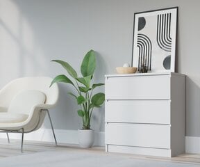 Kumode 3xEliving DEMI ar 3 atvilktnēm 70 cm, Krāsa: Balta cena un informācija | Kumodes | 220.lv