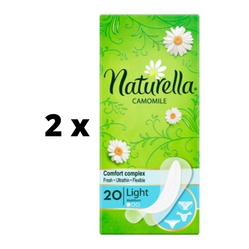 Higiēniskie ieliktnīši NATURELLA Light Camomile, 20 gab. x 2 iepakojums цена и информация | Tamponi, higiēniskās paketes, ieliktnīši | 220.lv