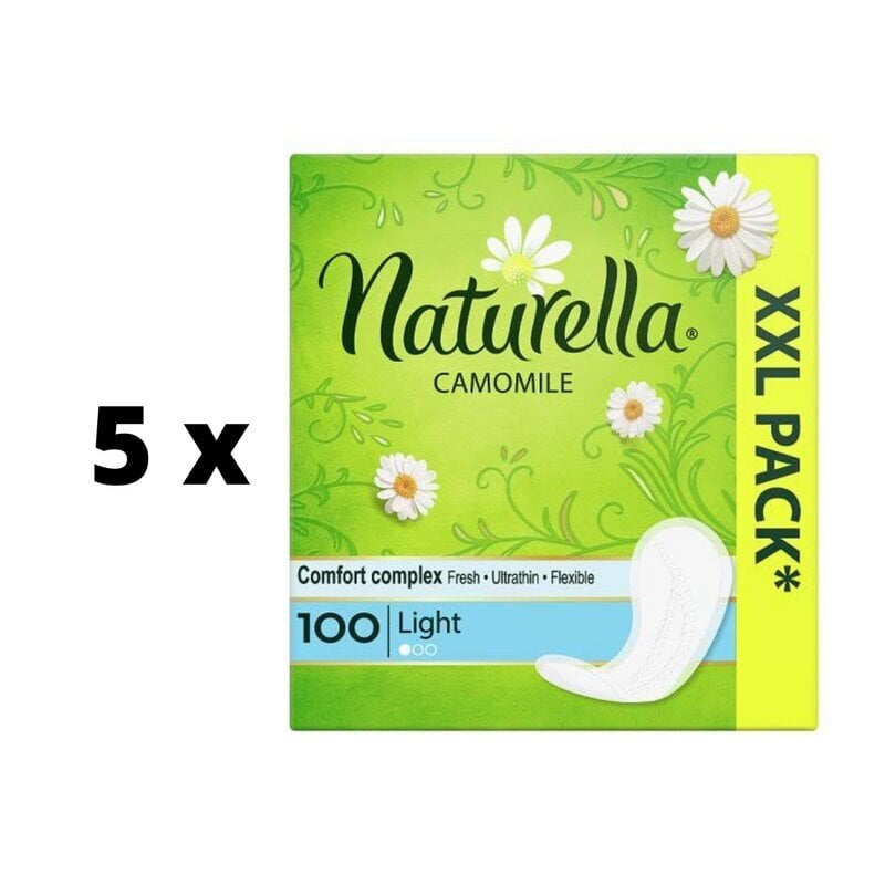 Higiēniskie ieliktnīši NATURELLA Light Camomile, 100 gab. x 5 gab. iepakojums cena un informācija | Tamponi, higiēniskās paketes, ieliktnīši | 220.lv