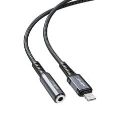 Acefast MFI Lightning audio cable - 3.5mm mini jack (female) 18cm, AUX gray (C1-05 deep space gray) цена и информация | Кабели для телефонов | 220.lv