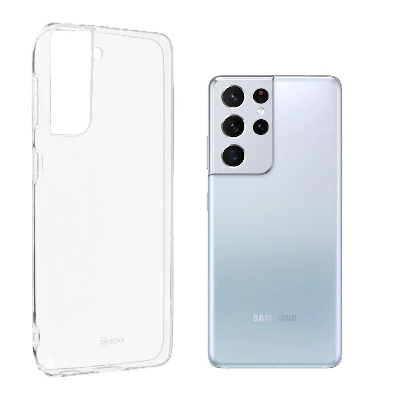 Roar Jelly Clear Anti-Bakteriāls Plāns aizmugures maks-apvalks priekš Samsung Galaxy S21 (G991B) Caurspīdīgs цена и информация | Telefonu vāciņi, maciņi | 220.lv