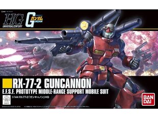 Конструктор Bandai - HGUC RX-77-2 Guncannon, 1/144, 57402 цена и информация | Конструкторы и кубики | 220.lv