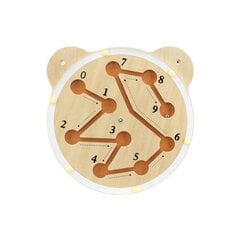 Деревянная настенная табличка Viga, голова медвежонка с лабиринтом цена и информация | Развивающие игрушки | 220.lv