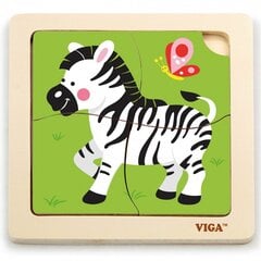 Koka puzle Viga, zebra cena un informācija | Puzles, 3D puzles | 220.lv