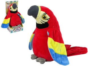 Interaktīvi runājošs papagailis, sarkans cena un informācija | Mīkstās (plīša) rotaļlietas | 220.lv