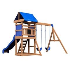 Koka rotaļu laukums Aurora House Slide Backyard Discovery cena un informācija | Bērnu rotaļu laukumi, mājiņas | 220.lv