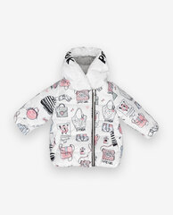 Белая демисезонная куртка с принтом для девочек Gulliver цена и информация | Куртки, пальто для девочек | 220.lv