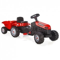 Traktors ar pedāļiem un piekabi, sarkans cena un informācija | Rotaļlietas zīdaiņiem | 220.lv