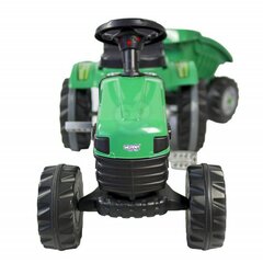 Traktors ar pedāļiem un piekabi, zaļš cena un informācija | Rotaļlietas zīdaiņiem | 220.lv