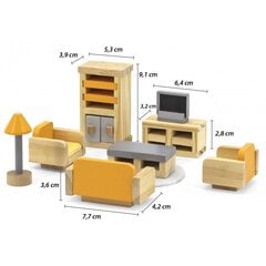 Комплект мебели для кукольного домика Viga PolarB, выставочный зал цена и информация | Игрушки для девочек | 220.lv