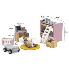Комплект мебели для кукольного домика Viga PolarB, детская комната цена и информация | Игрушки для девочек | 220.lv