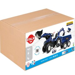 Трактор с лопатой и прицепом, синий цена и информация | Игрушки для мальчиков | 220.lv