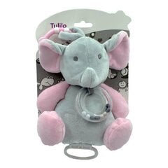 Детская погремушка Слоненок, розовая, 18 см цена и информация | Игрушки для малышей | 220.lv