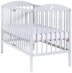 Bērnu gultiņa 124x65x92 cm, gaiši pelēka цена и информация | Детские кроватки | 220.lv