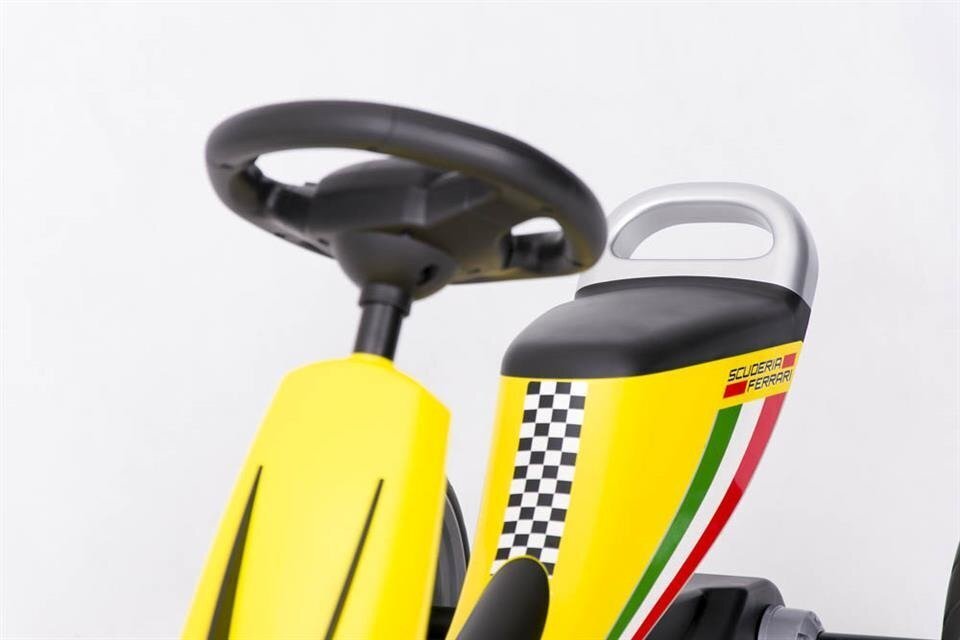 Kartings ar pedāļiem Ferrari, dzeltens цена и информация | Rotaļlietas zēniem | 220.lv