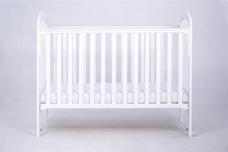 Bērnu gultiņa, 124x65x103 cm, balta cena un informācija | Zīdaiņu gultas | 220.lv