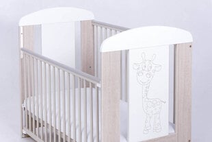 Bērnu gultiņa ar žirafi, 123x65x98 cm цена и информация | Детские кроватки | 220.lv