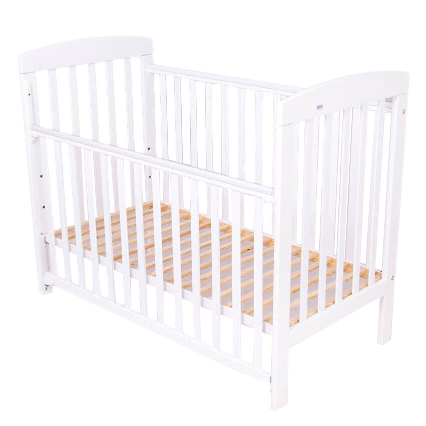 Bērnu gultiņa 124x65x100 cm, balta цена и информация | Zīdaiņu gultas | 220.lv