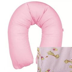 Barošanas spilvens, 170 cm, rozā цена и информация | Подушки для беременных и кормящих | 220.lv