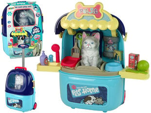 Skaistumkopšanas salons mugursomā ar kaķēnu, zils cena un informācija | Rotaļlietas meitenēm | 220.lv