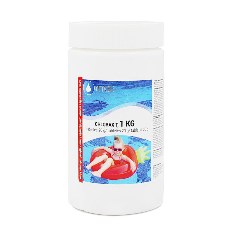 Lēni šķīstoša hlora tabletes - CHLORAX T, 1 kg cena un informācija | Baseina kopšanas līdzekļi | 220.lv
