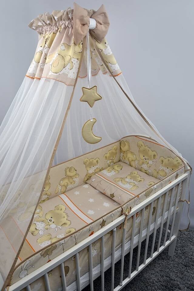 Bērnu gultas veļas komplekts Mika 120x90x360, smilšu krāsā cena un informācija | Bērnu gultas veļa | 220.lv