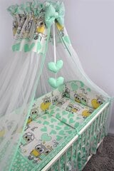 Gultas veļas komplekts 120x90x360, gaiši zaļā krāsā cena un informācija | Bērnu gultas veļa | 220.lv