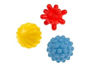 Резиновые текстурированные шарики, 3шт. цена и информация | Игрушки для малышей | 220.lv