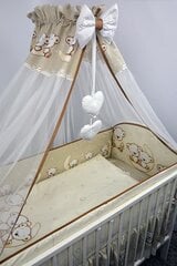 Sešdaļīgs gultas veļas komplekts 120x90x360, bēšs cena un informācija | Bērnu gultas veļa | 220.lv