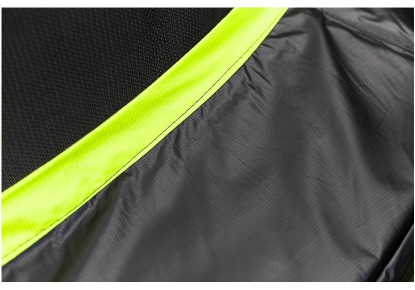 Batuts ar tīklu Lean Sport Pro, 487 cm, melns ar zaļu cena un informācija | Batuti | 220.lv