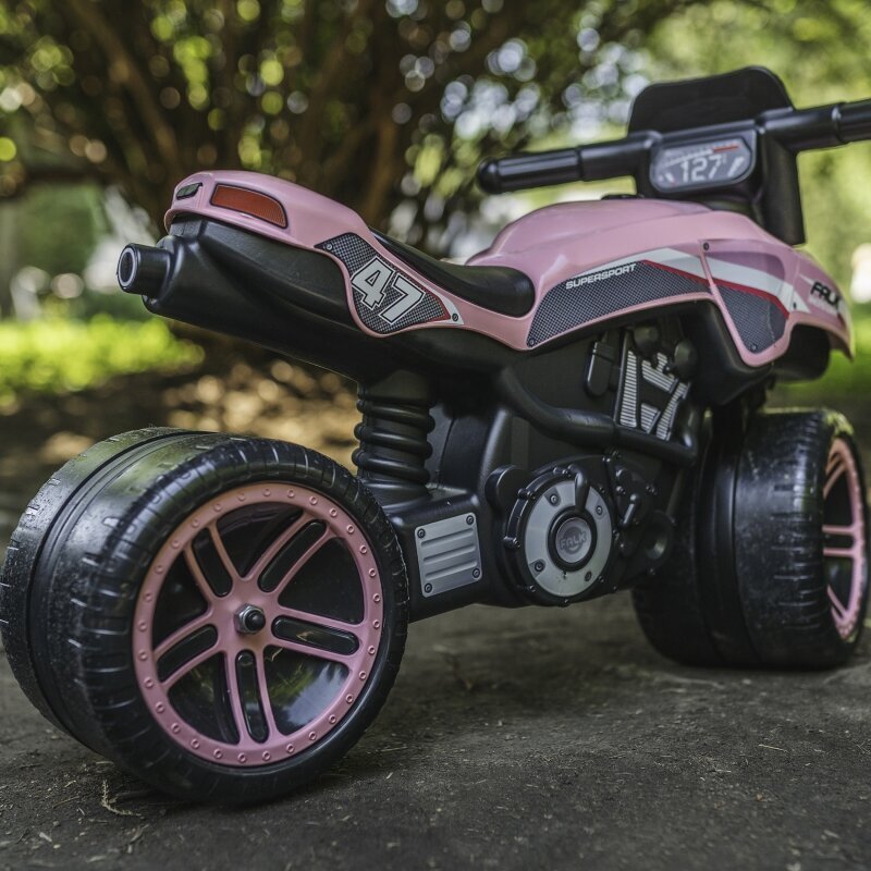 Līdzsvara motocikls Falk Racing, rozā цена и информация | Rotaļlietas zīdaiņiem | 220.lv