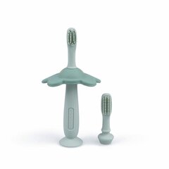 Силиконовая зубная щетка - слон, зеленая, 1 шт. цена и информация | Зубные щетки, пасты | 220.lv