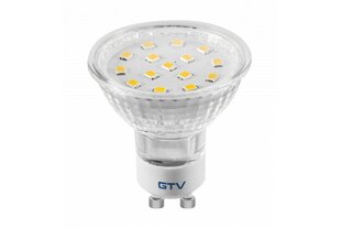 Светодиодная лампа GTV GU10 4 Вт, 230 В, 4000 К, 330 лм, 120° цена и информация | Лампочки | 220.lv
