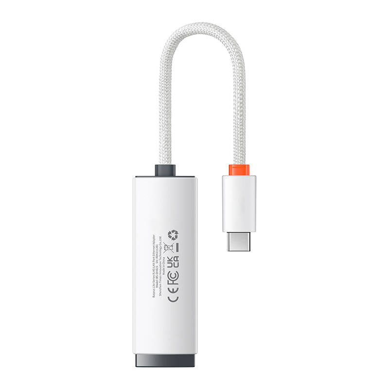 Baseus Lite Series USB uz RJ45 tīkla adapteris 100Mbps (balts) цена и информация | Adapteri un USB centrmezgli | 220.lv