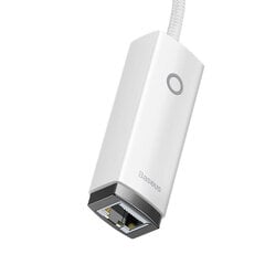 Baseus Lite Series USB-C uz RJ45 tīkla adapteris (balts) cena un informācija | Adapteri un USB centrmezgli | 220.lv