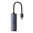 Baseus Lite Series USB uz RJ45 tīkla adapteris, 1000Mbps (pelēks)