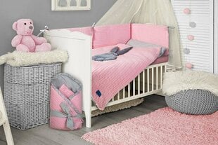 Piecu daļu gultas veļas komplekts 120x90 40x60 cm, rozā cena un informācija | Bērnu gultas veļa | 220.lv