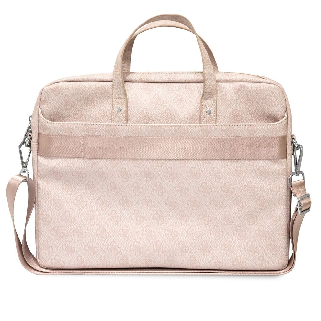 Datora soma Guess 4G PU Triangle Logo 15/16" Pink cena un informācija | Somas portatīvajiem datoriem | 220.lv