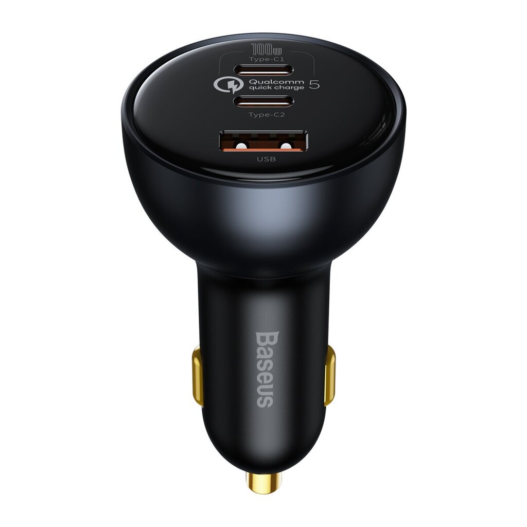 Baseus fast USB / USB car charger Type C 160W PPS Quick Charge 5 PD gray (TZCCZM-0G) cena un informācija | Lādētāji un adapteri | 220.lv